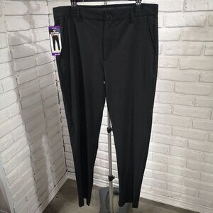 NWT Sunice Men's Size 40/32 Black Straight Fit Stretch Waist Performance Pants